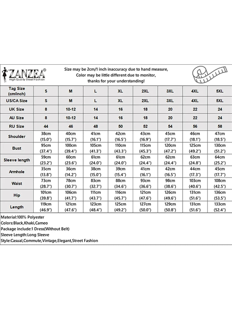 ZANZEA 2025 Summer Elegant Solid Dress Women Office Lady Midi Spilt Sundress Casual Lapel Long Sleeve Waisted No Belted Vestido