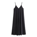 TRAF Black Slip Long Dresses for Women Red Draped Summer Dress Woman 2024 Sexy Backless Maxi Dress Women Summer Beach Dresses