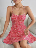 Womens Dresses Sexy Floral Backless Bandage Holiday Beach Dress Summer Fashion Red Short New In Dresses 2025